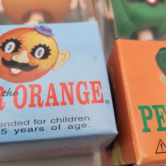 Funko Wacky Wobbler 2002 Mr Potato Head Pals Oscar the Orange Pete Pepper Set - Picture 6 of 11